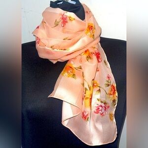 Cejon Rose Floral Scarf NWOT